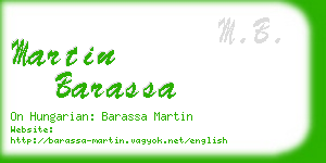 martin barassa business card